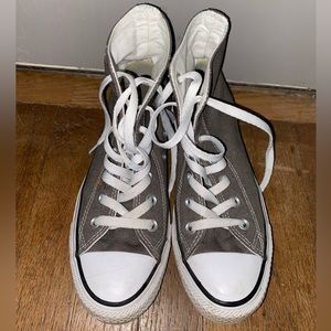 grey high top converse
